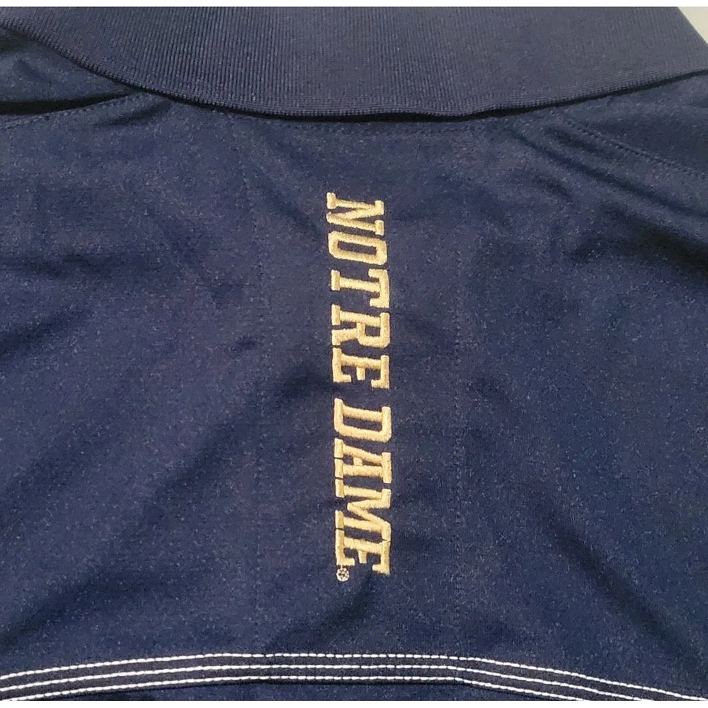 Notre‎ Dame Fighting Irish Mens Large L Golf Polo Shirt Adidas Climalite Euc